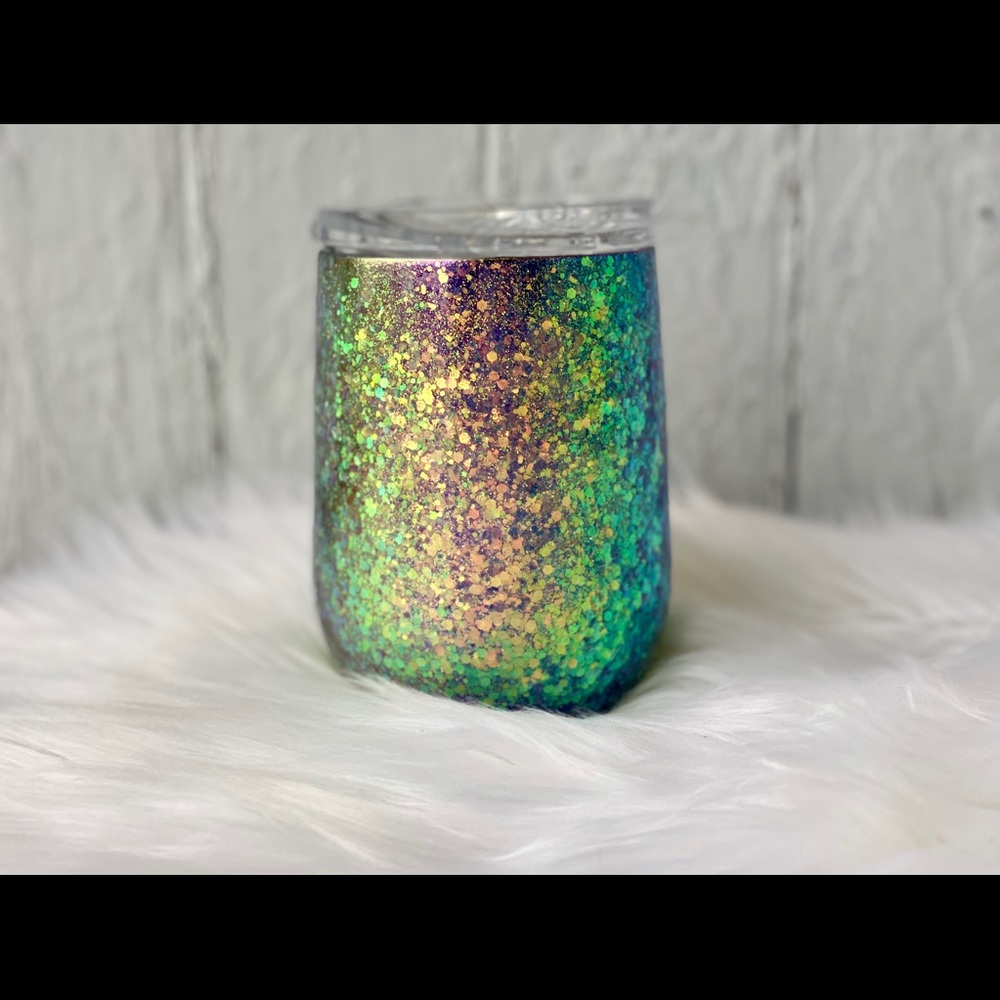 Glitter wine tumbler